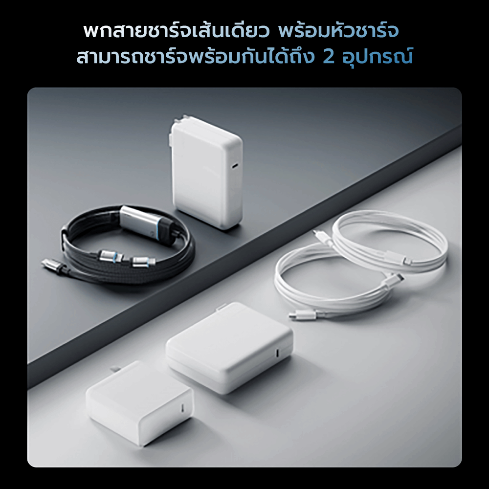 สายชาร์จเร็ว CUKTECH รุ่น C2C515 AI CHARGING สีดำ 2 พอร์ต USB-C ยาว 1.35 เมตร (เทคโนโลยีชาร์จเร็ว PD3.0 PPS)_8